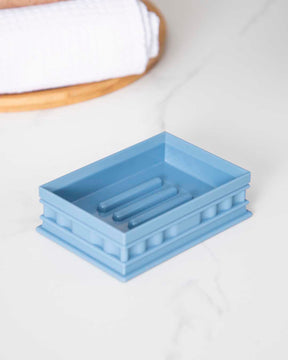 Traditional Contemporary 5 Piece Bathroom Set - Blue