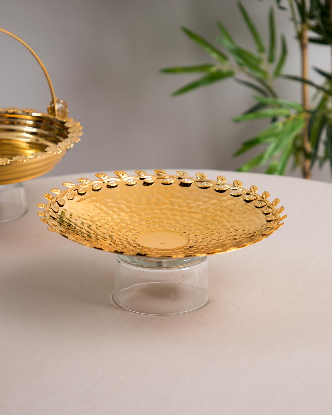 Bountiful Delights: Fruit Basket with Glass Base - The Decor Kart