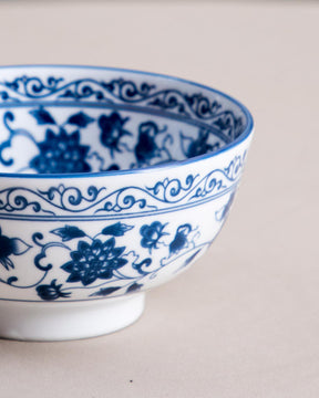 Classical Orchid White & Blue Serving Bowl - The Decor Kart