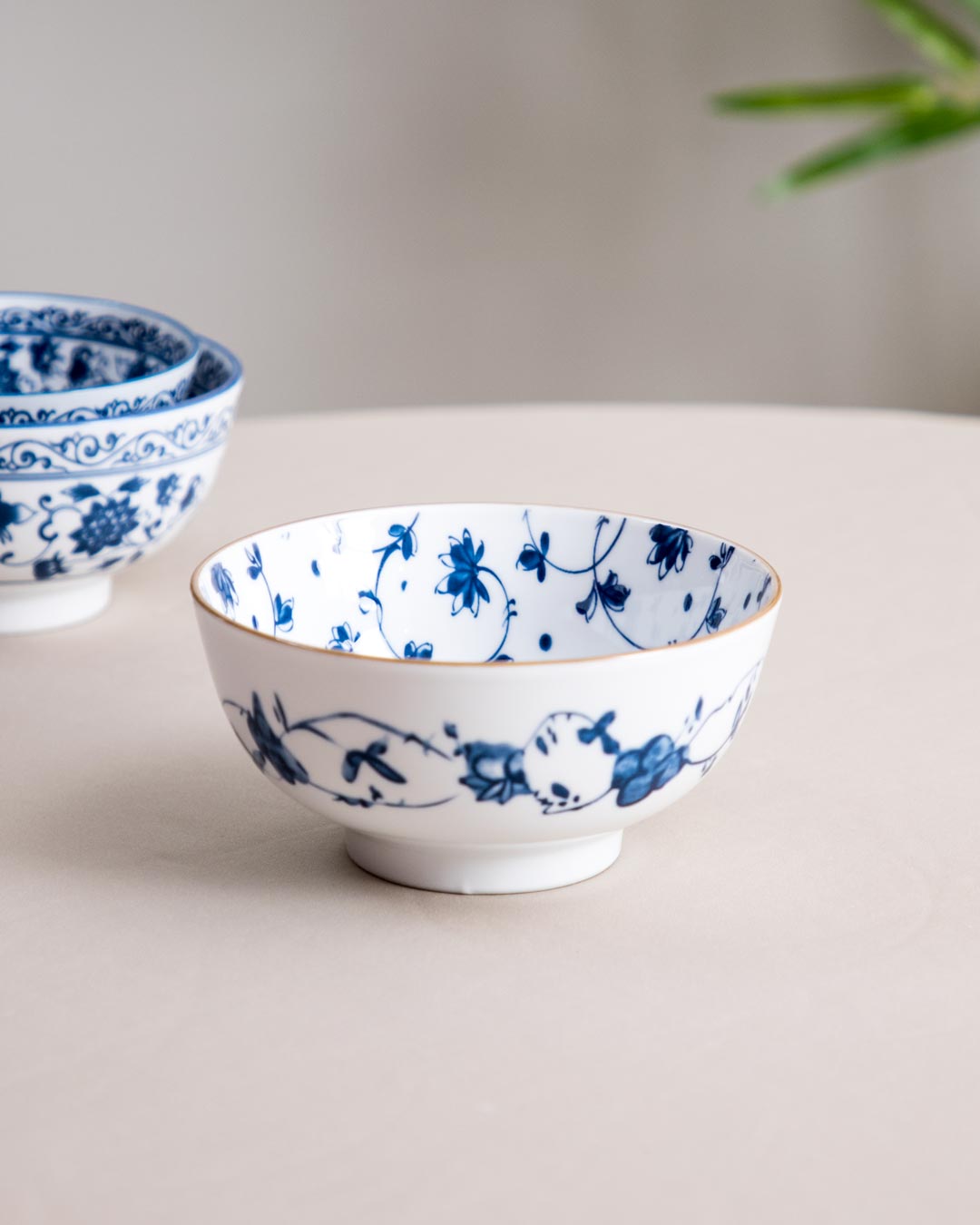 Orchid Blue & White Serving Bowls - The Decor Kart