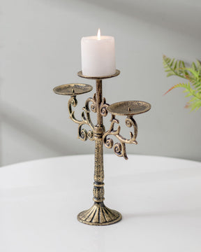 Illuminate in Cast Iron 3 Arm Candelabra - The Decor Kart