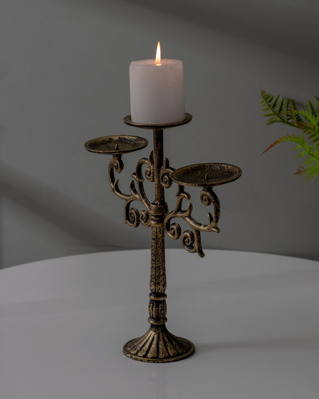 Illuminate in Cast Iron 3 Arm Candelabra - The Decor Kart