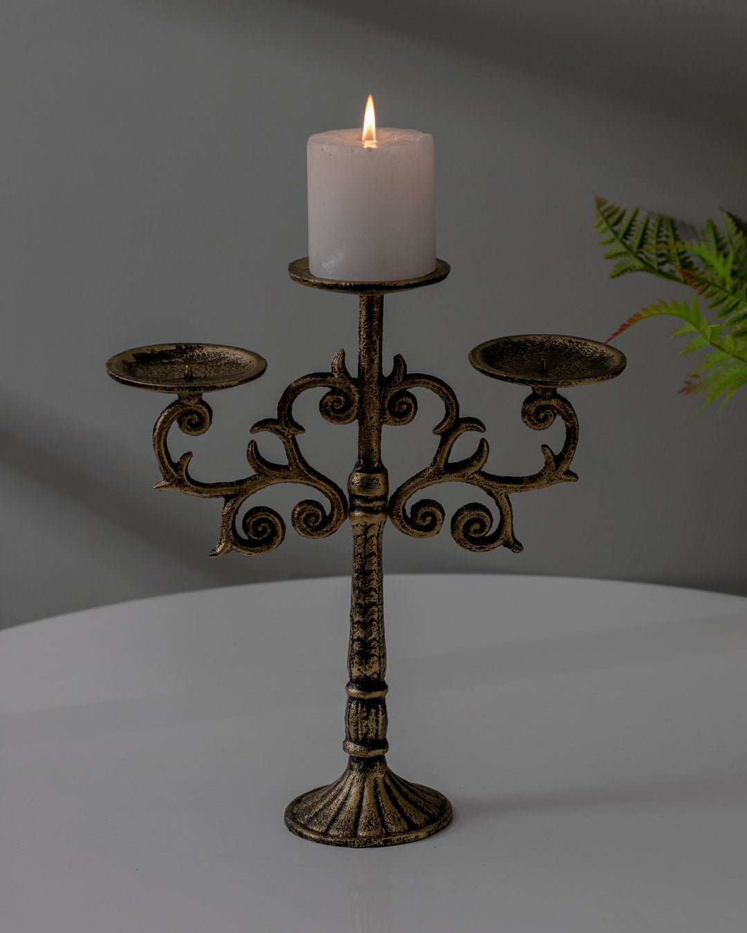 Illuminate in Cast Iron 3 Arm Candelabra - The Decor Kart