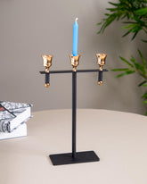 Radiant Trio: Exquisite 3 Arm Candle Holder - The Decor Kart