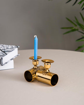 Stylish and Functional Double Candle Holder - The Decor Kart