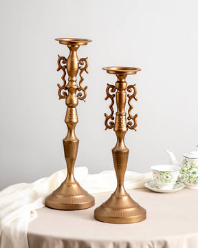 'Radiant Elegance' A Stunning Pillar Candle Holder - Small - The Decor Kart