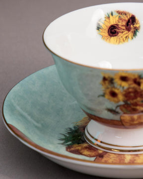 'Sunflowers' Vincent Van Gogh Painting Cup & Saucer - The Decor Kart