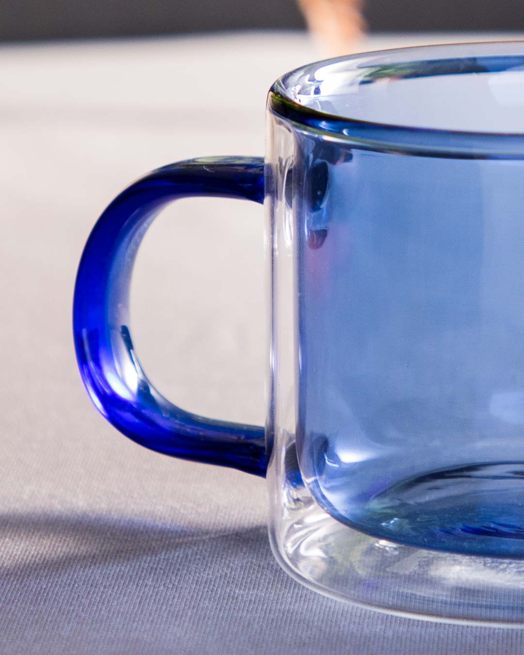 Borosilicate Double Wall Mug - Blue - The Decor Kart