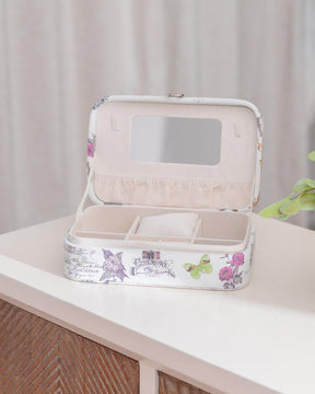 Butterfly Jewellery Organizer Box - White - The Decor Kart