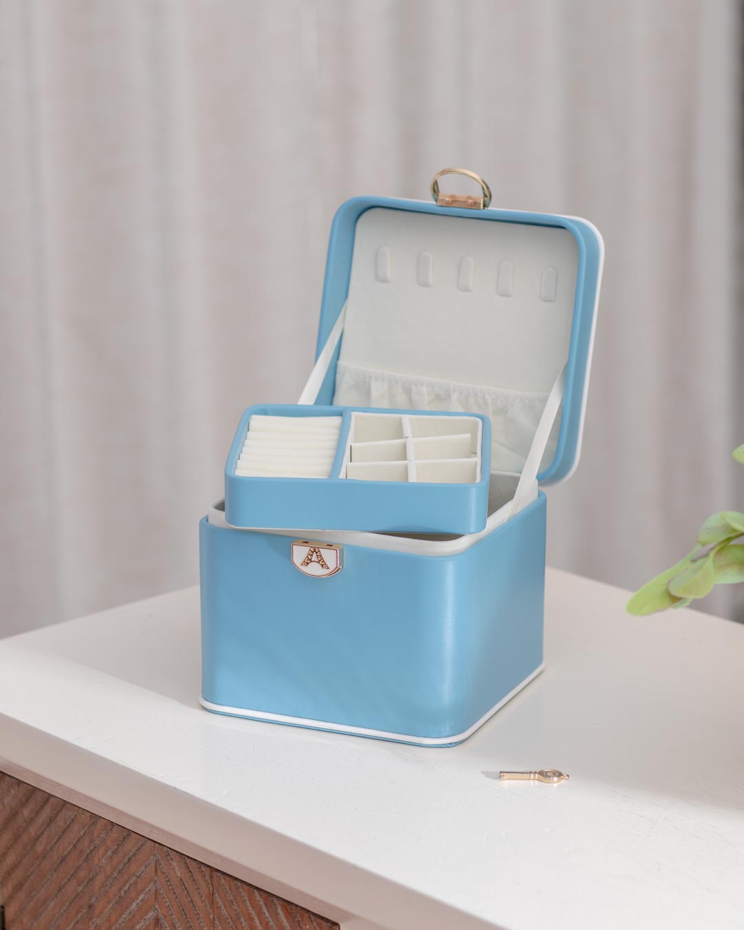 Travel Jewellery Box - Blue - The Decor Kart