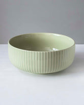 Glossy Straight Grain Bowl - Milk Green - The Decor Kart