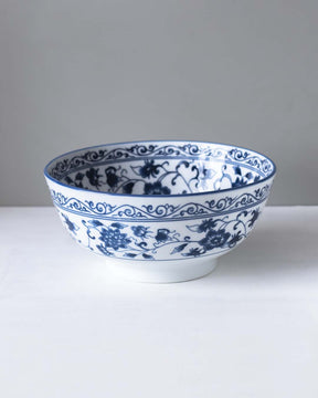 Classical Orchid White & Blue Serving Bowl - The Decor Kart