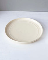 Glossy Straight Grain Dinner Plate - Custard Yellow - The Decor Kart