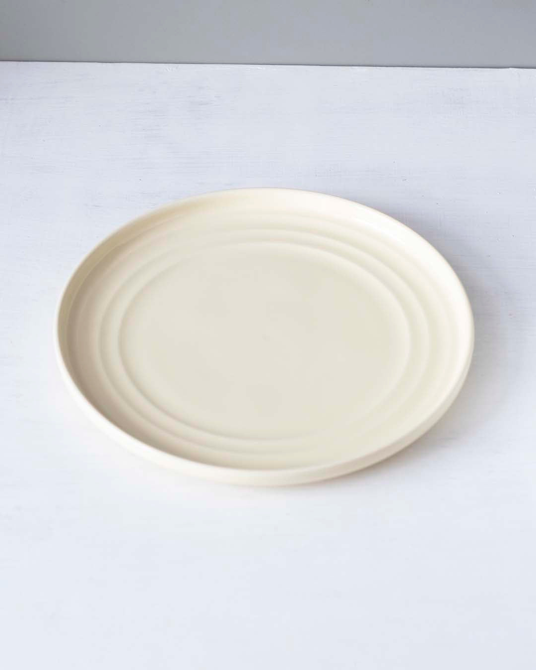 Glossy Straight Grain Quarter Plate - Custard Yellow - The Decor Kart