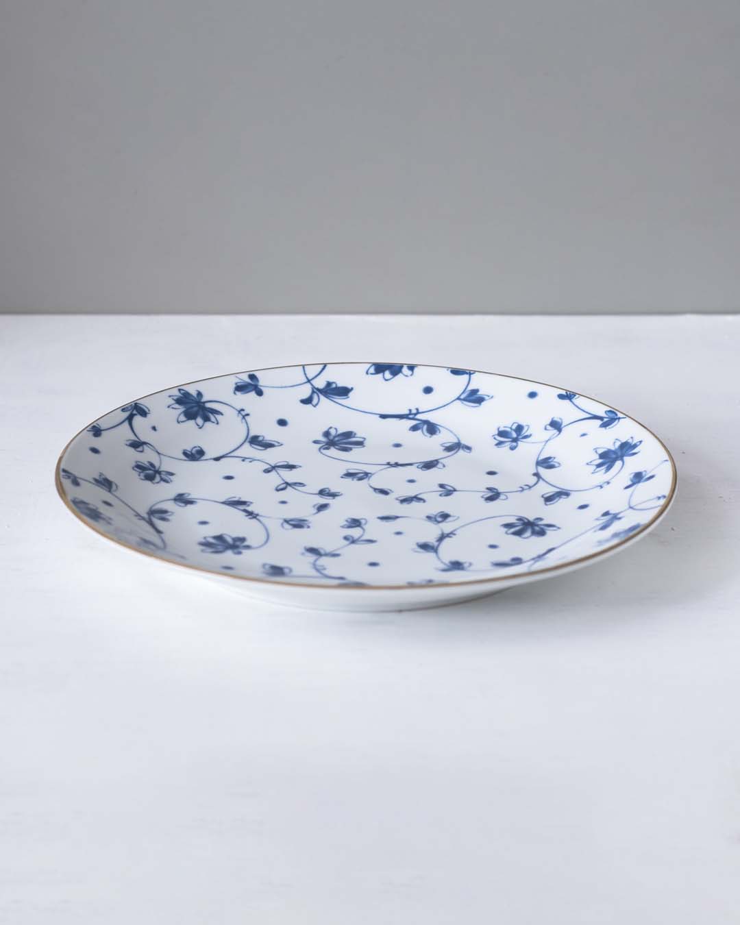 Orchid Blue & White Quarter Plate - The Decor Kart