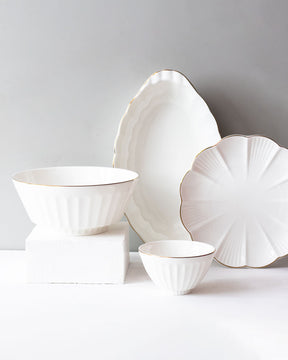 Scallops Symphony Serving Bowl - The Decor Kart