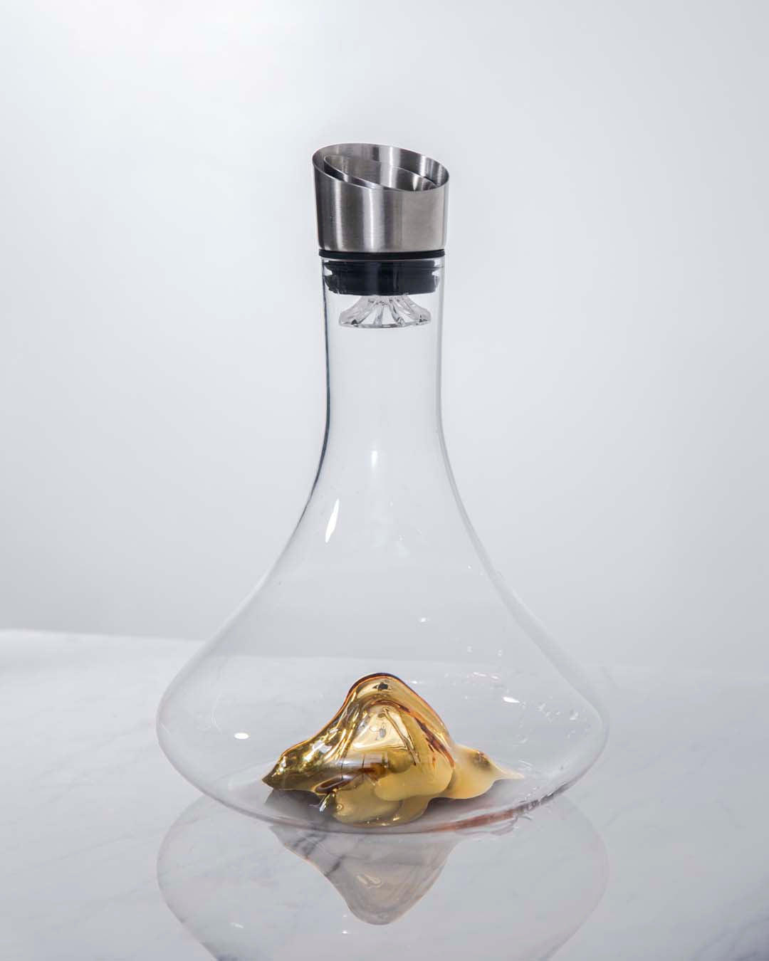 Golden Iceberg Whiskey Glass Decanter - The Decor Kart