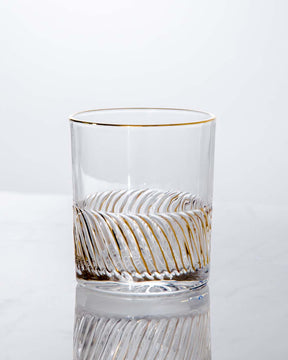 Gold Decal Whisky Crystal Glass - Set Of 2 - The Decor Kart