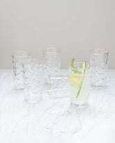 Laurus Highball Drinking Glasses - Set Of 6 - The Decor Kart