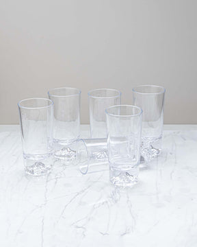 Thick Bottom Iceberg Drinking Glasses - Set Of 6 - The Decor Kart