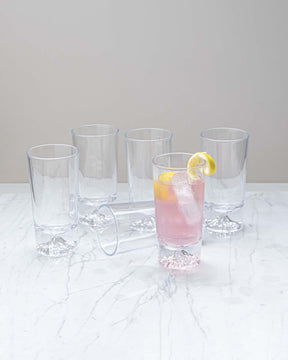 Thick Bottom Iceberg Drinking Glasses - Set Of 6 - The Decor Kart