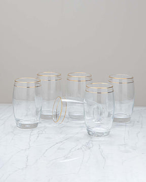 Old Fashion Egg Shape Drinking Glasses - Set of 6 - The Decor Kart