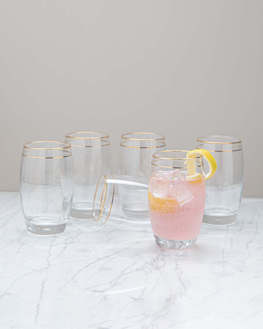 Old Fashion Egg Shape Drinking Glasses - Set of 6 - The Decor Kart