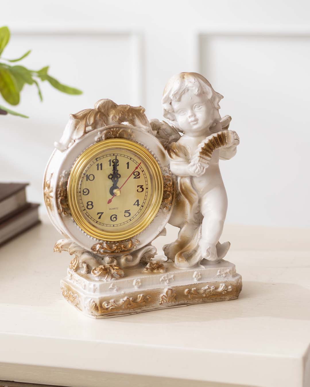 Classic Gold Angle Table Top Clock - The Decor Kart