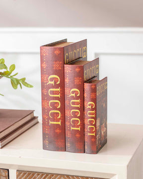 Faux Leather Book Boxes - Set of 3 - The Decor Kart