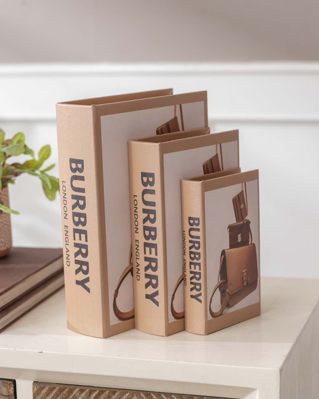 Faux Leather Book Boxes - Set of 3 - The Decor Kart