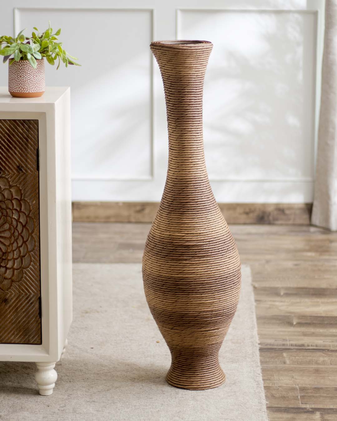 Bohemé Seagrass Floor Vase - Tall - Large - The Decor Kart