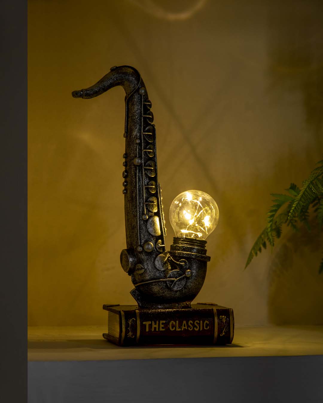 Saxophone Placed On Book Stand - The Decor Kart