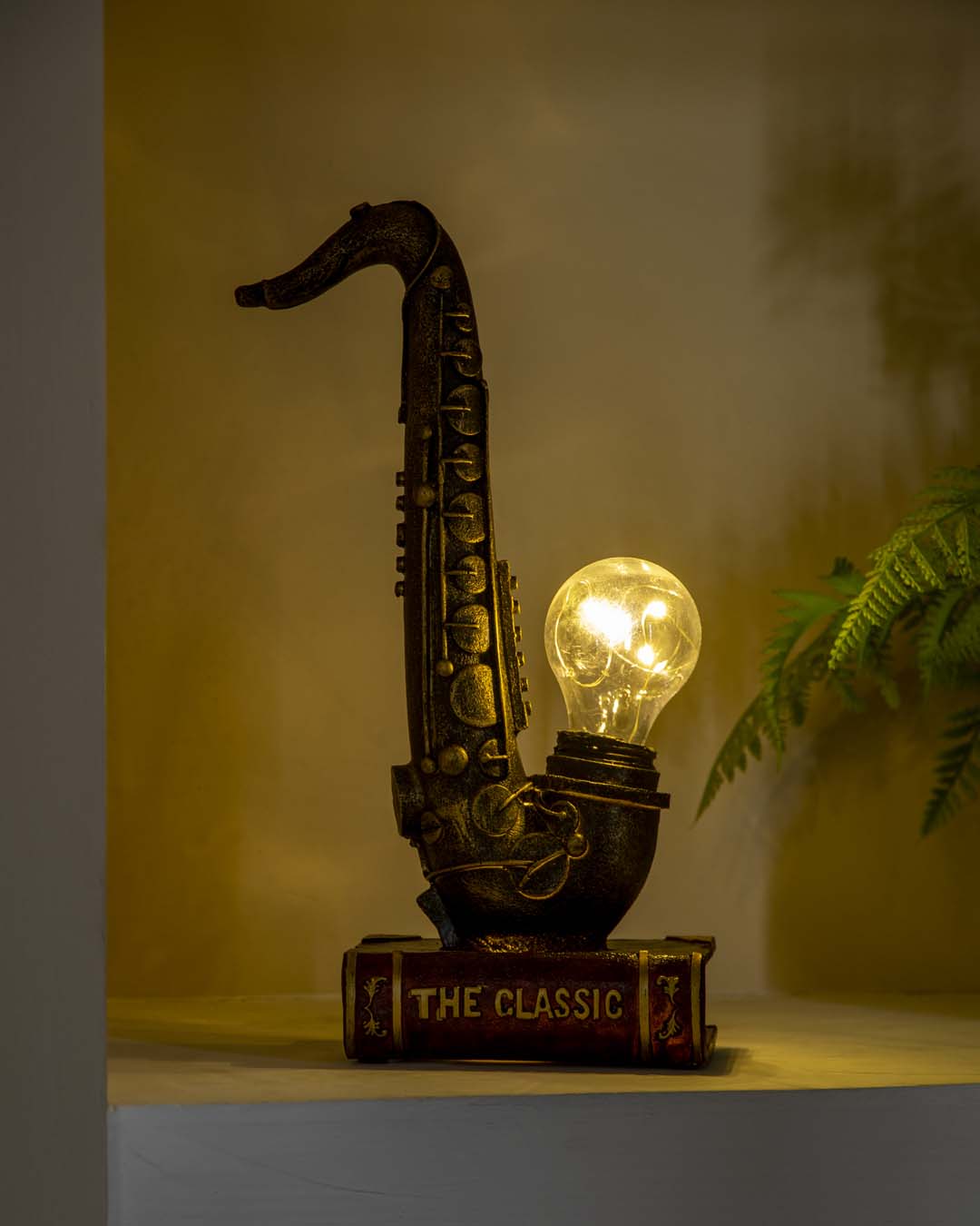 Saxophone Placed On Book Stand - The Decor Kart