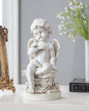 Playing Bird Angel Cherub Figurine - The Decor Kart