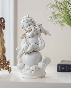 Playing Flute Angel Cherub Figurine - The Decor Kart