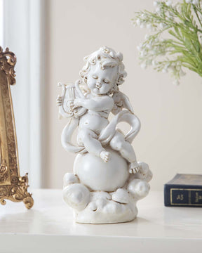 Playing Flute Angel Cherub Figurine - The Decor Kart