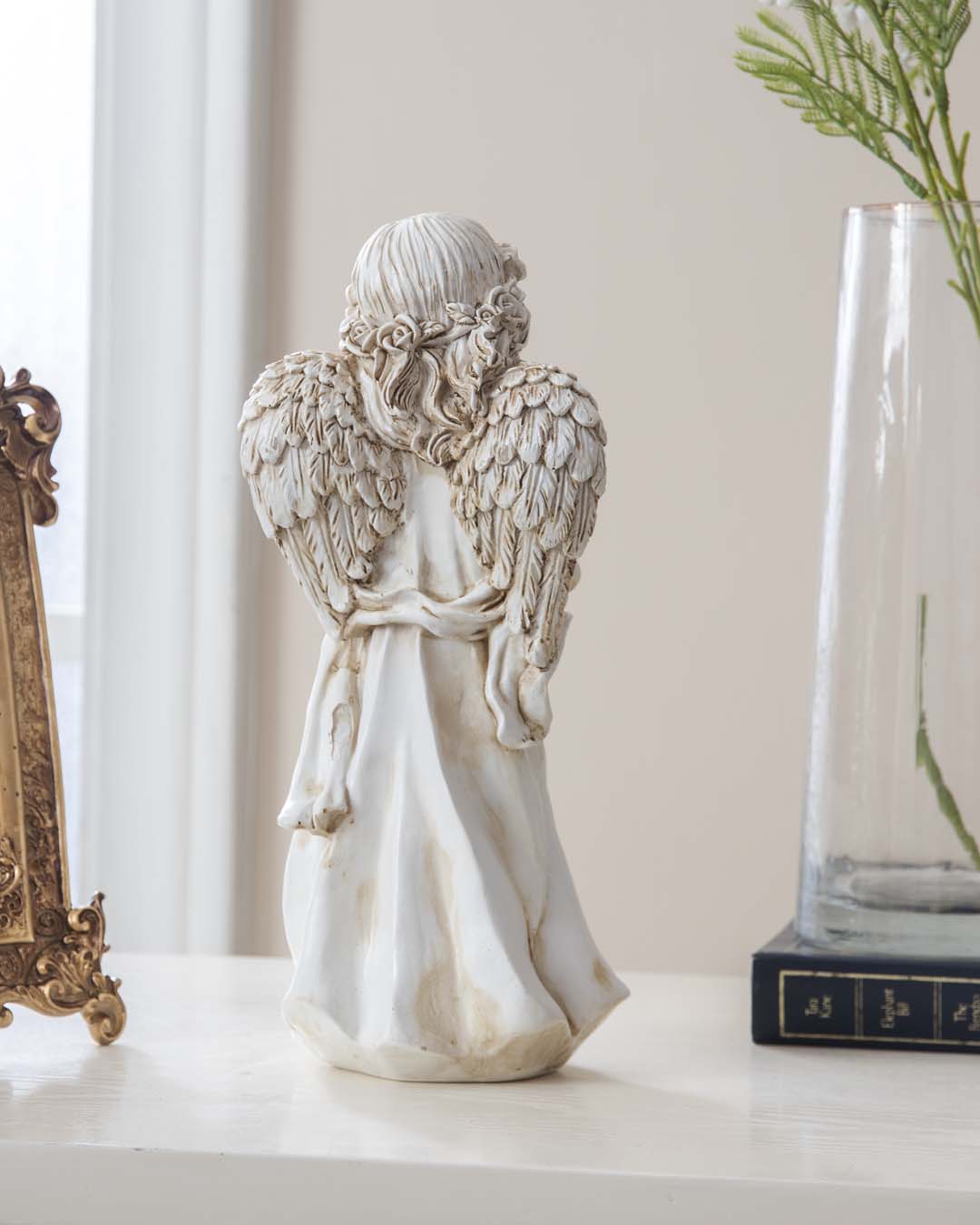 Playing Panpipe Angel Cherub Figurine - The Decor Kart