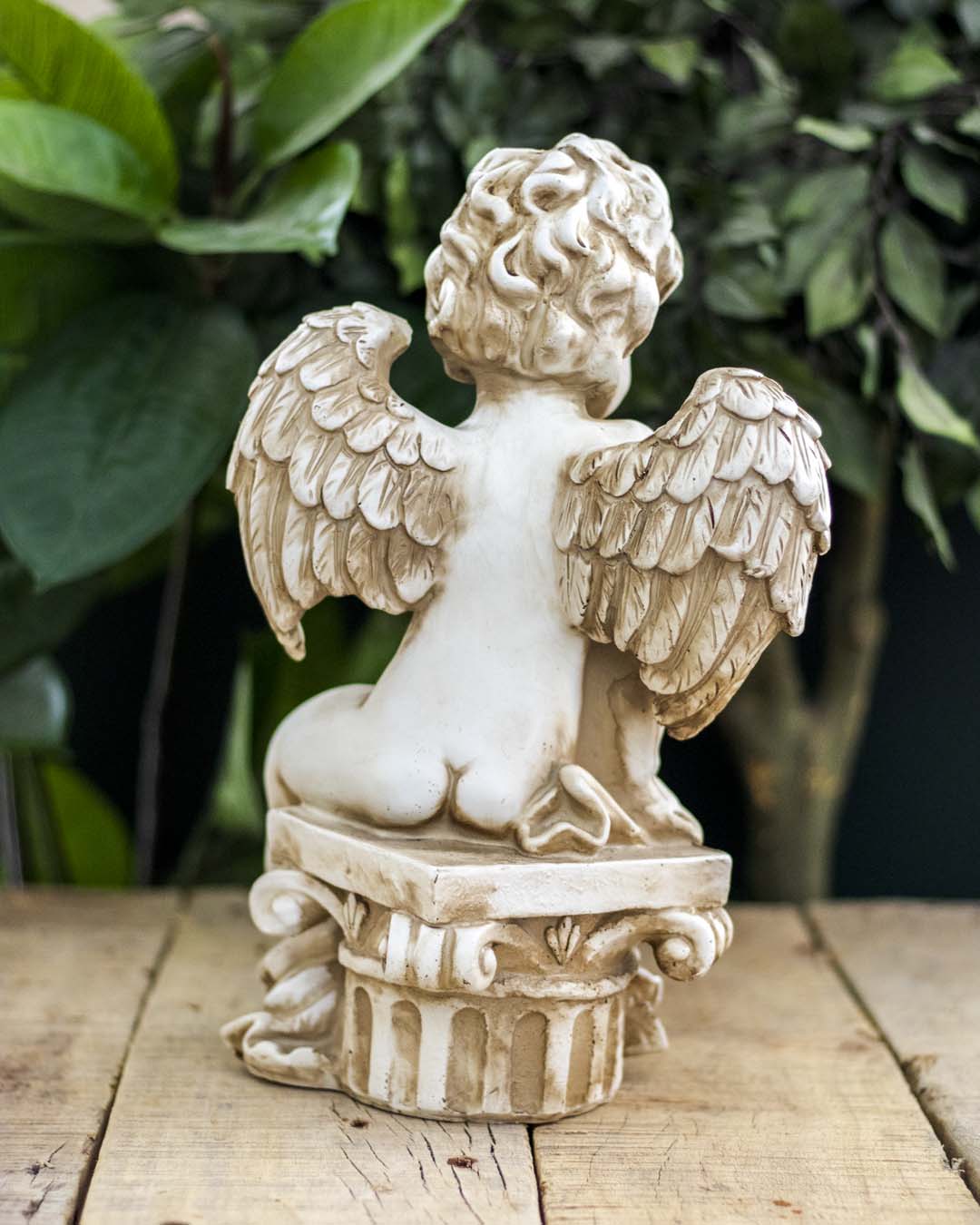 Playing Bird Angel Cherub Figurine - The Decor Kart