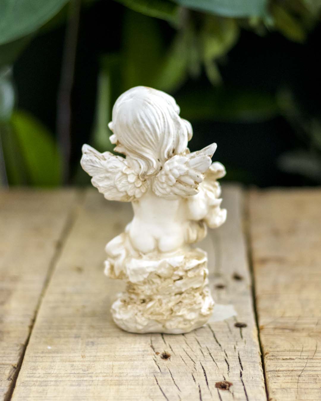 Playing Harp Angel Cherub Figurine - The Decor Kart