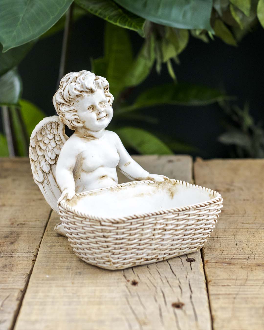 Toscano Basket Angel Cherub Figurine - The Decor Kart