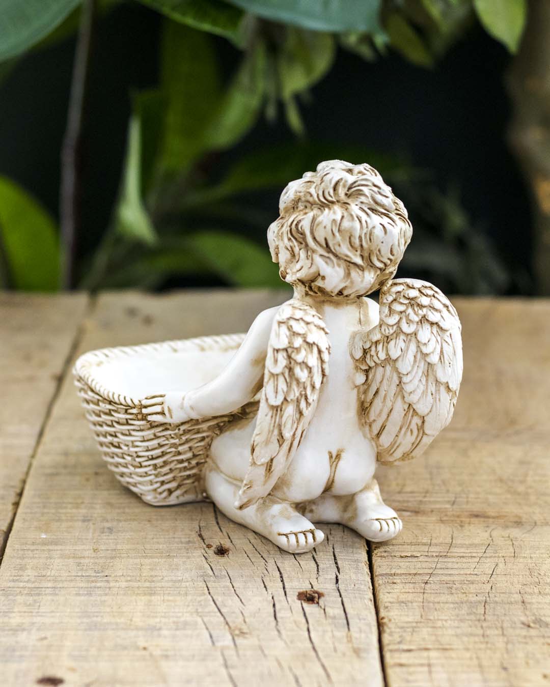 Toscano Basket Angel Cherub Figurine - The Decor Kart