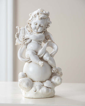 Playing Flute Angel Cherub Figurine - The Decor Kart