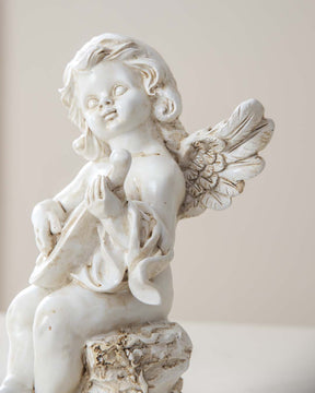 Playing Harp Angel Cherub Figurine - The Decor Kart