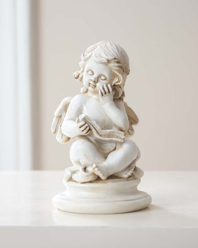 Reading Book Angel Cherub Figurine - The Decor Kart