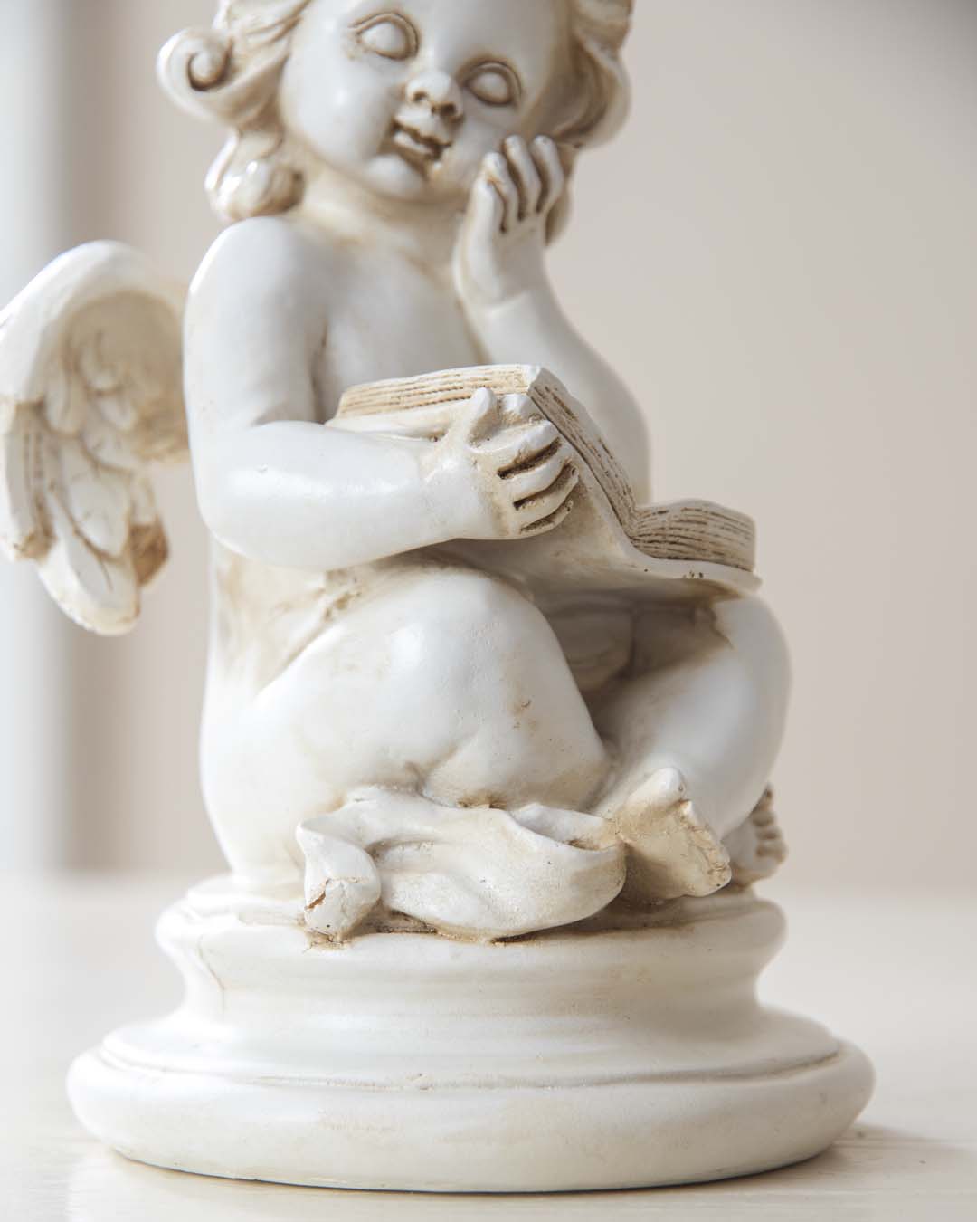 Reading Book Angel Cherub Figurine - The Decor Kart