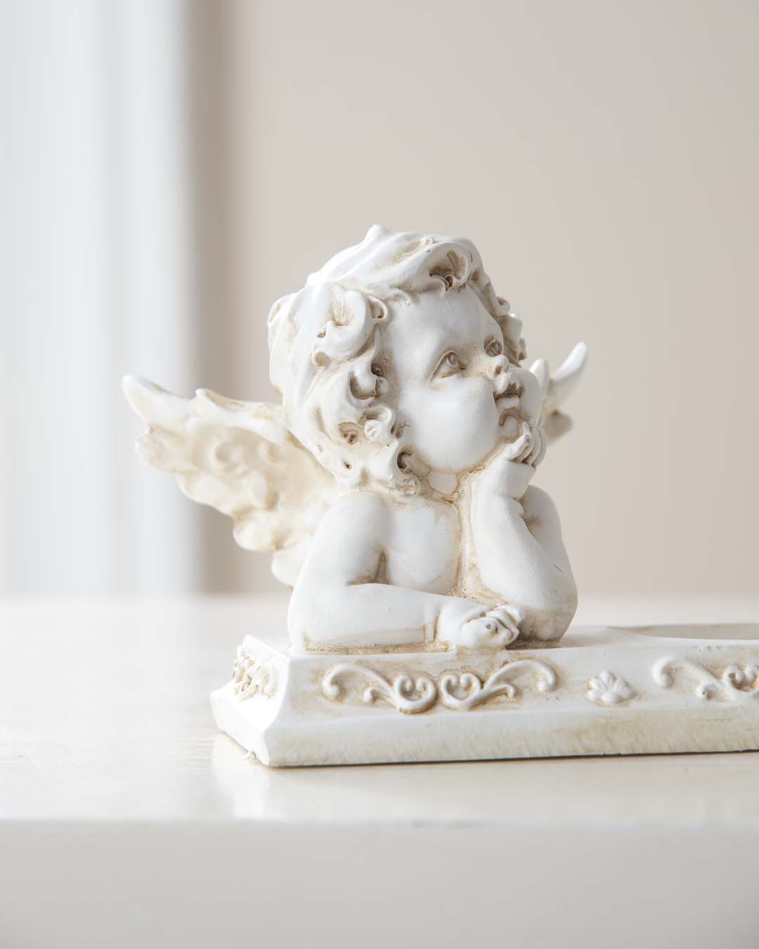 Adorable Angel Cherub Figurine & T-Light Holder - The Decor Kart