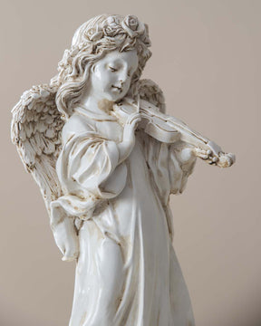 Playing Panpipe Angel Cherub Figurine - The Decor Kart