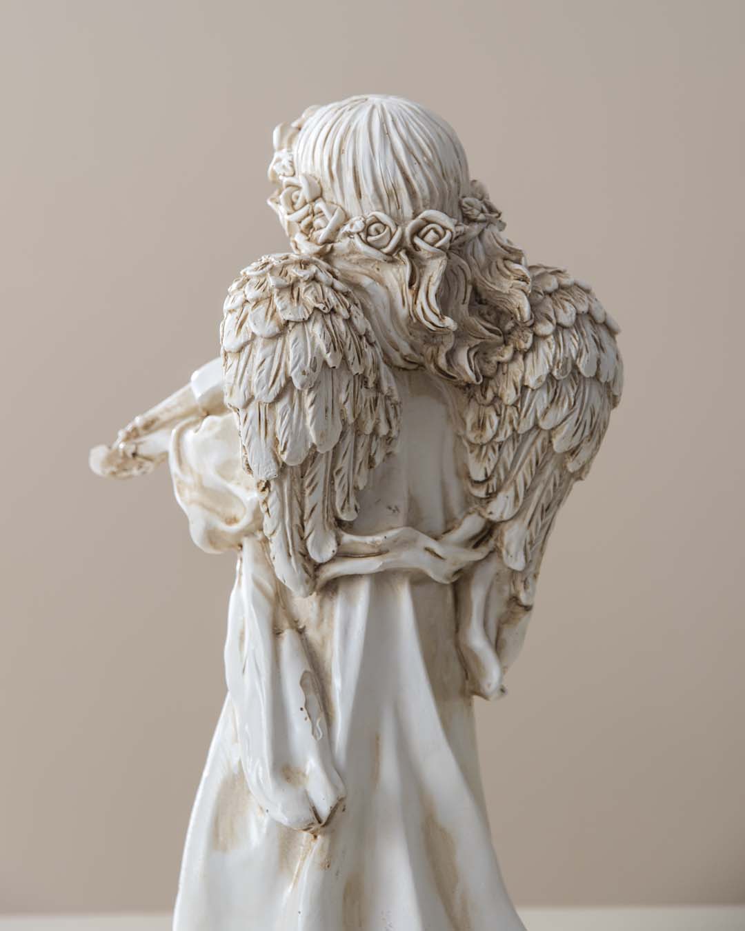 Playing Panpipe Angel Cherub Figurine - The Decor Kart