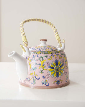 Canton Ceramic Tea Kettle - Pink - The Decor Kart