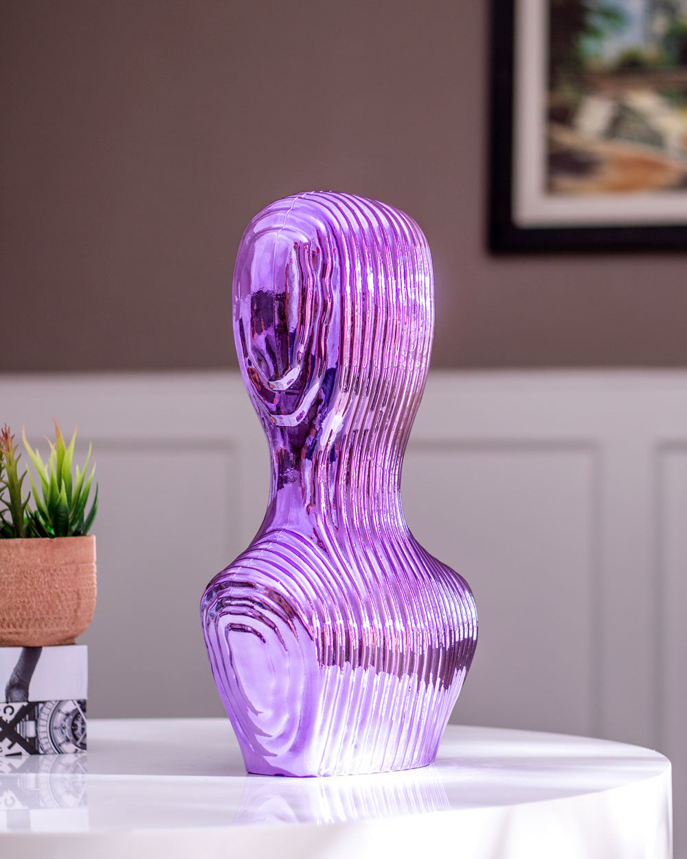 Prismatic Man Glass Sculpture - Amethyst - The Decor Kart